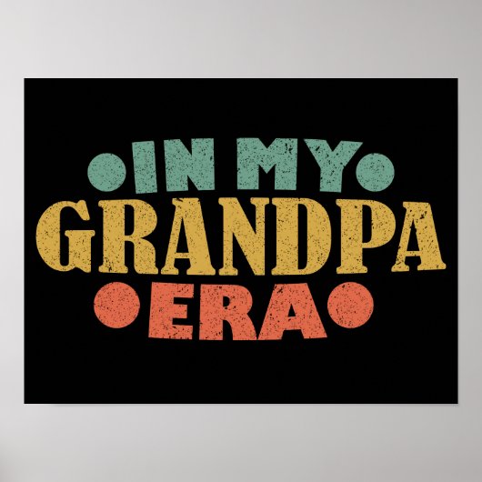 In mijn opa tijdperk retro  Vaderdag Poster (Voorkant)