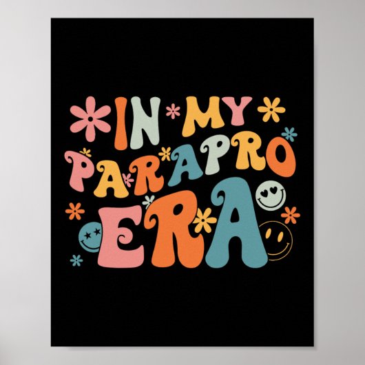 In Mijn Parapro Tijd Paraprofessional Paraeducator Poster (Voorkant)
