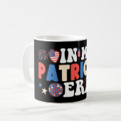 In mijn patriottische tijdperk Grappig Amerikaans  Koffiemok (Voorkant links)