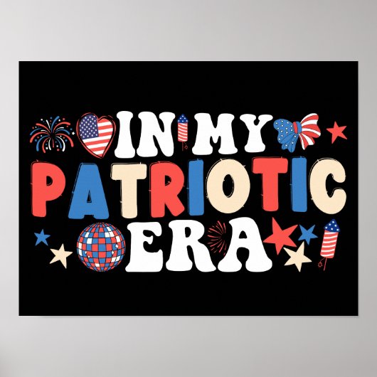 In mijn patriottische tijdperk Grappig Amerikaans  Poster (Voorkant)