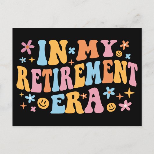 In mijn pensioengerechtigde leeftijd ben ik briefkaart (Voorkant)