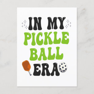 In Mijn PickleBall Tijdperk Funny Groovy Sport Cad Briefkaart