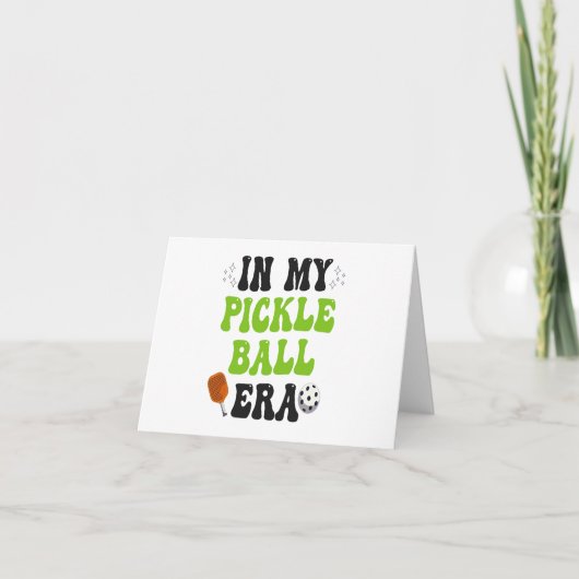 In mijn pickleBall tijdperk grappige groovy sport  Bedankkaart (Voorkant)