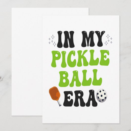 In mijn pickleBall tijdperk grappige groovy sport  Kaart (Voorkant / Achterkant)