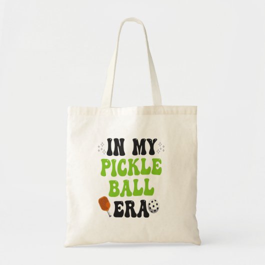 In mijn pickleBall tijdperk grappige groovy sport  Tote Bag (Voorkant)