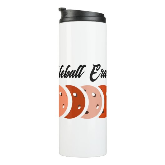 In mijn pickleball tijdperk – Oranje Vibes Design Thermosbeker (Geroteerd rechts)