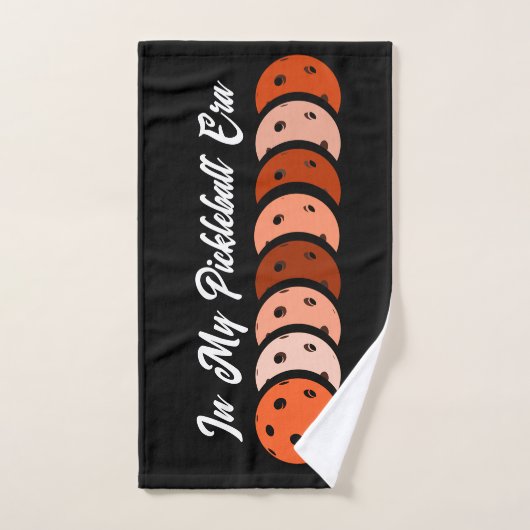 In mijn pickleball tijdperk - Oranje vibes ontwerp Handdoek (Handdoek)