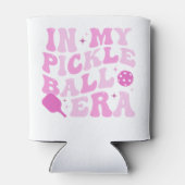 In mijn pickleball-tijdperk | Roze Groovy beletter Blikjeskoeler (Achterkant)