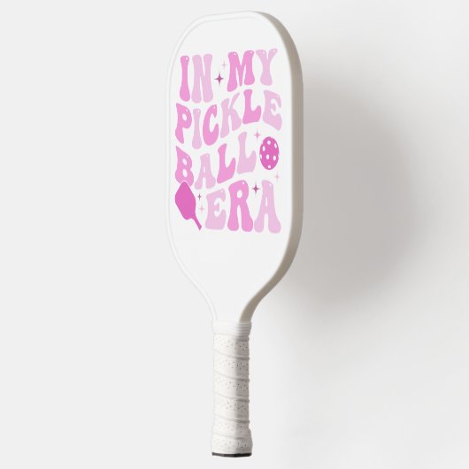 In mijn pickleball-tijdperk | Roze Groovy beletter Pickleball Paddle (Links)