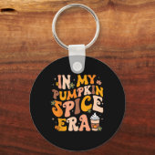 In mijn pompoen kruidentijdperk herfst Thanksgivin Sleutelhanger (Voorkant)