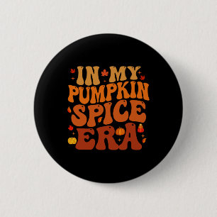In mijn pompoen specerij tijdperk Grappige retro H Ronde Button 5,7 Cm