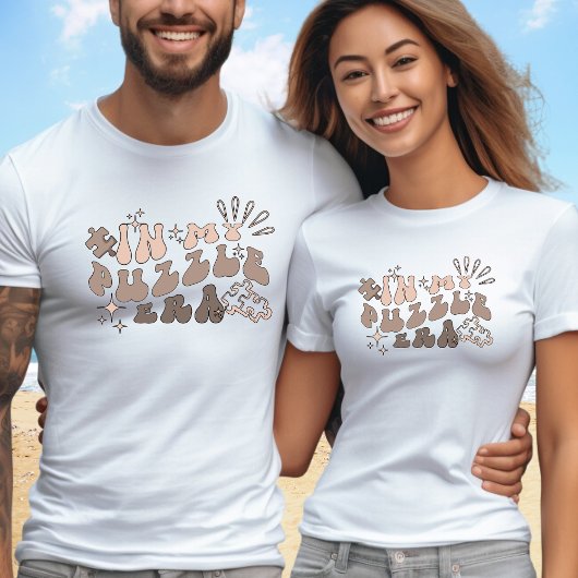 In mijn puzzeltijdperk aangepaste tekst op de acht t-shirt