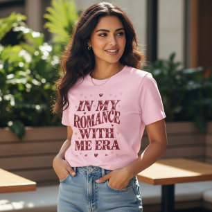 In Mijn Romantiek Met Mij Tijdperk Retro Valentijn T-shirt
