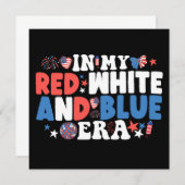 In mijn rood wit en blauw tijdperk grappig 4 juli kaart (Voorkant / Achterkant)