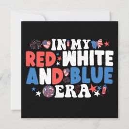 In mijn rood wit en blauw tijdperk grappig 4 juli kaart