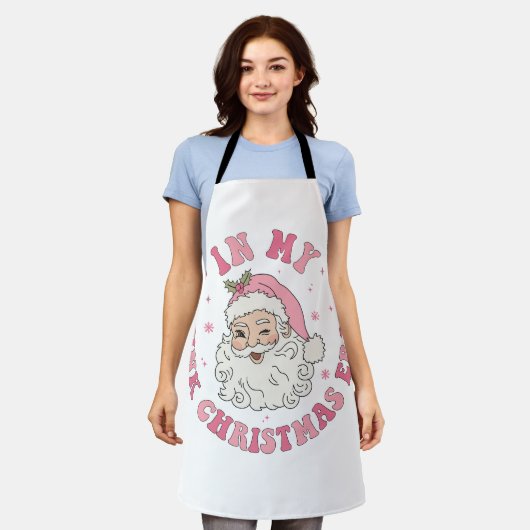 In mijn roze kerst tijdperk Schort (Gedragen)