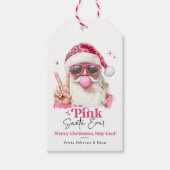 In mijn roze Santa tijdperk trendy roze kerst Cadeaulabel (Voorkant)