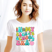 In mijn rug naar school tijdperk leraar Tshirt