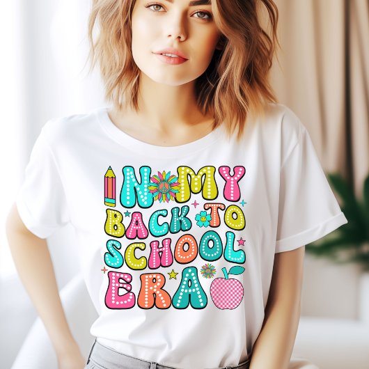 In mijn rug naar school tijdperk leraar Tshirt