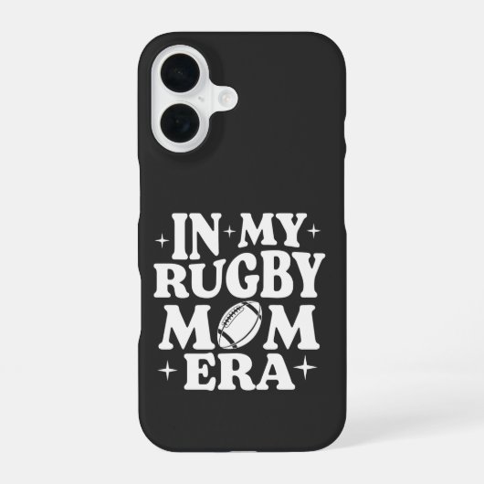 In mijn rugby-mammatijdperk Wit rugby iPhone 16 Hoesje (Achterkant)