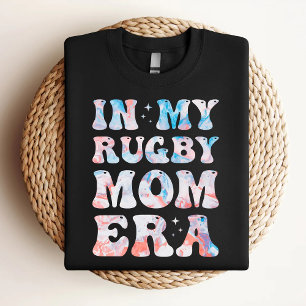 In Mijn Rugby Mom Era Kleurrijke Rugby Mom T-shirt