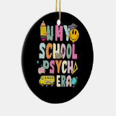 In mijn school psych tijdperk retro school psychol keramisch ornament (Rechts)