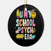 In mijn school psych tijdperk retro school psychol keramisch ornament (Links)