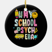In mijn school psych tijdperk retro school psychol keramisch ornament (Achterkant)