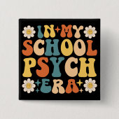In mijn schoolpsychiatrische tijd vierkante button 5,1 cm (Voorkant)