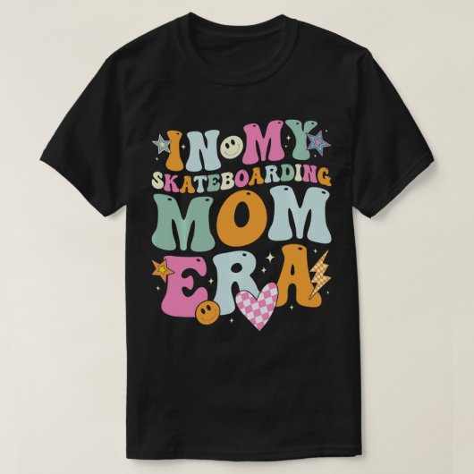 In Mijn Skateboarden Moeder Era Retro voor Moeder T-shirt (Design voorkant)