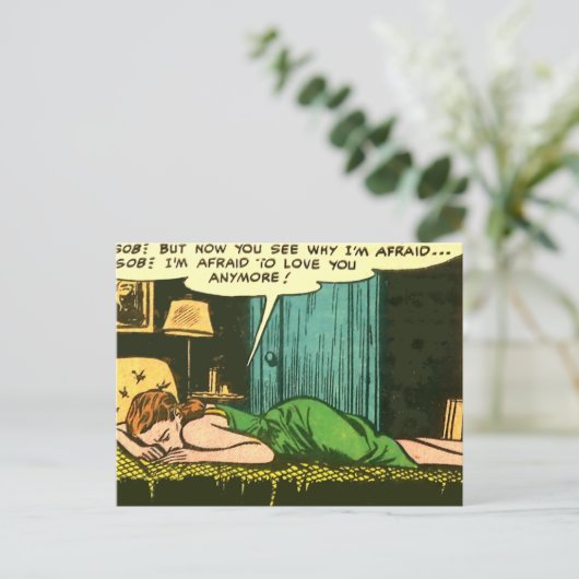 In mijn slaapkamer briefkaart (Staand voorkant)