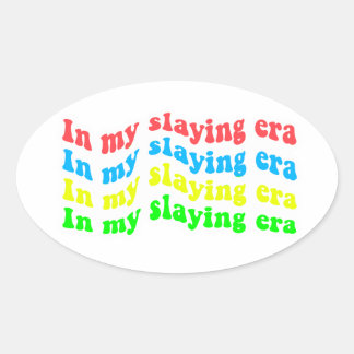 "In mijn slay era" sticker (veelkleurig)