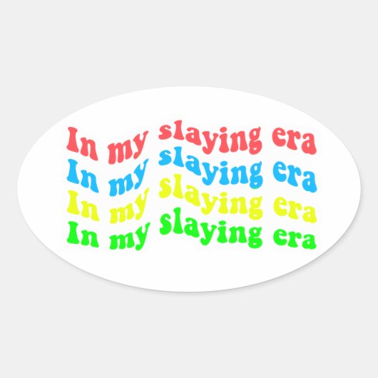 "In mijn slay era" sticker (veelkleurig) (Voorkant)