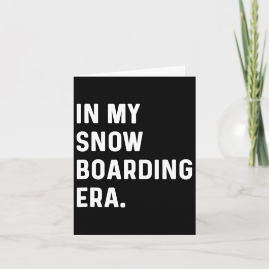 In Mijn Snowboarder - Sneeuwwinter Kaart (Voorkant)