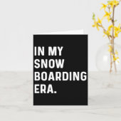 In Mijn Snowboarder - Sneeuwwinter Kaart (Gele Bloem)