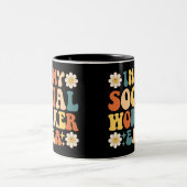 In mijn sociale werktijd tweekleurige koffiemok (Center)