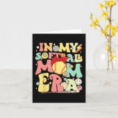 In mijn softbal moeder era grappig honkbal moeder  kaart (Gele Bloem)