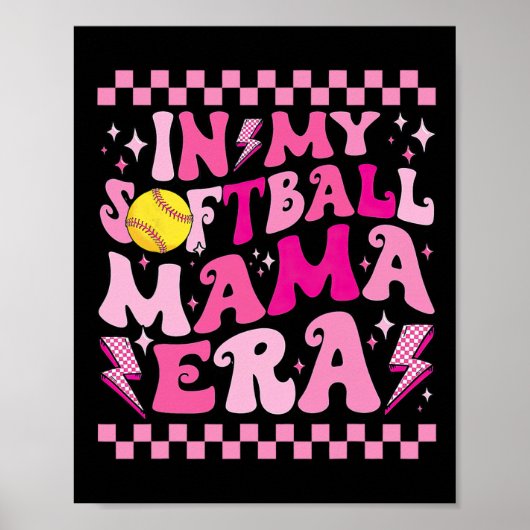 In Mijn Softball Mama Era Grappige Halloween Famil Poster (Voorkant)