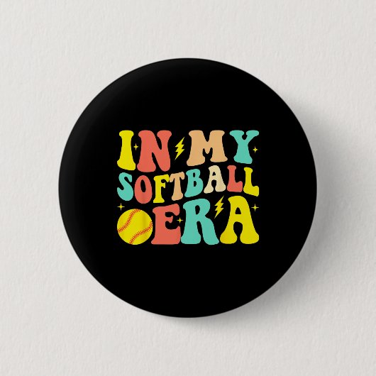 In Mijn Softll Tijdperk Groovy Softll Meisjes Ronde Button 5,7 Cm (Voorkant)
