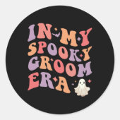 In mijn spookachtige bruidegom tijdperk Halloween  Ronde Sticker (Voorkant)