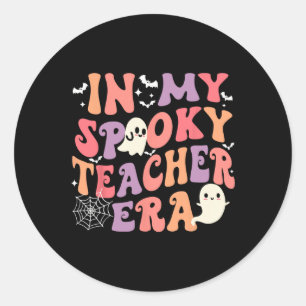 In mijn spookachtige leraar tijdperk spook Hallowe Ronde Sticker