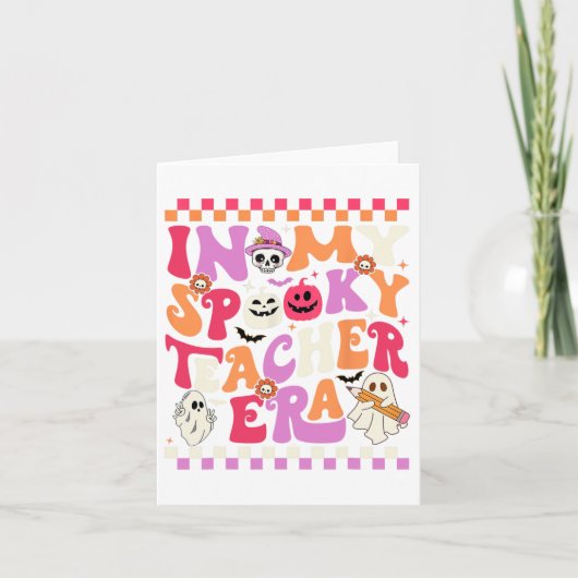 In mijn spookachtige lerarentijdperk Groovy Ghost  Kaart (Voorkant)