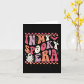 In mijn spookachtige tijdperk Groovy Hippie Hallow Kaart (Gele Bloem)