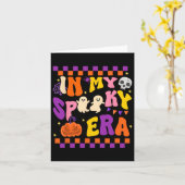 In mijn spookachtige tijdperk Schattigee spook gra Kaart (Gele Bloem)