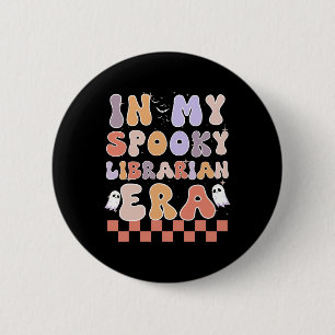 In mijn spooky bibliothecaris tijdperk Ghost Hallo Ronde Button 5,7 Cm