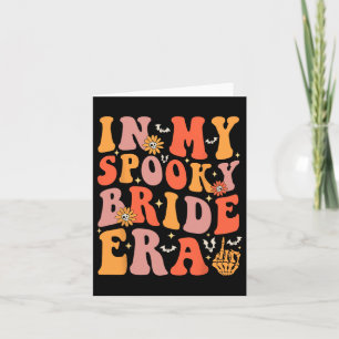 In mijn spooky bruid tijdperk groovy halloween bru kaart
