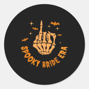 In mijn spooky bruid tijdperk Halloween Bacheloret Ronde Sticker