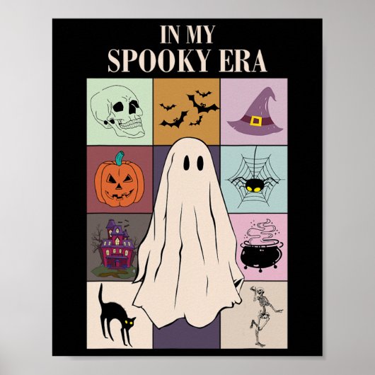 In Mijn Spooky Era Leuke Ghost Retro Halloween Tre Poster (Voorkant)