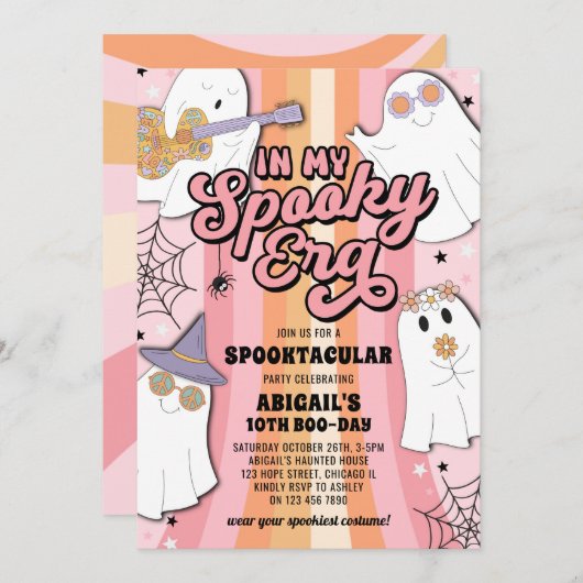 In Mijn Spooky Era Meisje Halloween Verjaardagsfee Kaart (Voorkant / Achterkant)