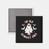 In Mijn Spooky Era Retro Groovy Schattigee Ghost S Magneet (Voorkant / Achterkant)